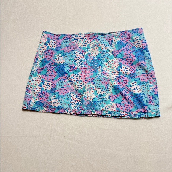 Lilly Pulitzer Size 12 Blue and Pink Floral Mini Skirt - Picture 1 of 4